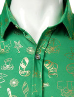 Men's Christmas Print Regular Fit Long Sleeve Shirt