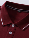 Men's Cotton Casual Solid Color Short Sleeve Polo Shirt