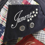 Men's cotton adjustable casual embroidered plaid fashion cap