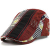 Men's cotton adjustable casual embroidered plaid fashion cap