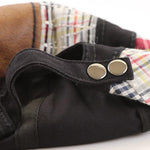 Men's cotton adjustable casual embroidered plaid fashion cap