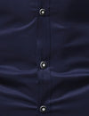 Men's Stand Collar Solid Plaid Pocket Button Up Long Sleeve Shirt