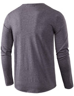 Men's Casual Solid Color Long Sleeve T-shirt