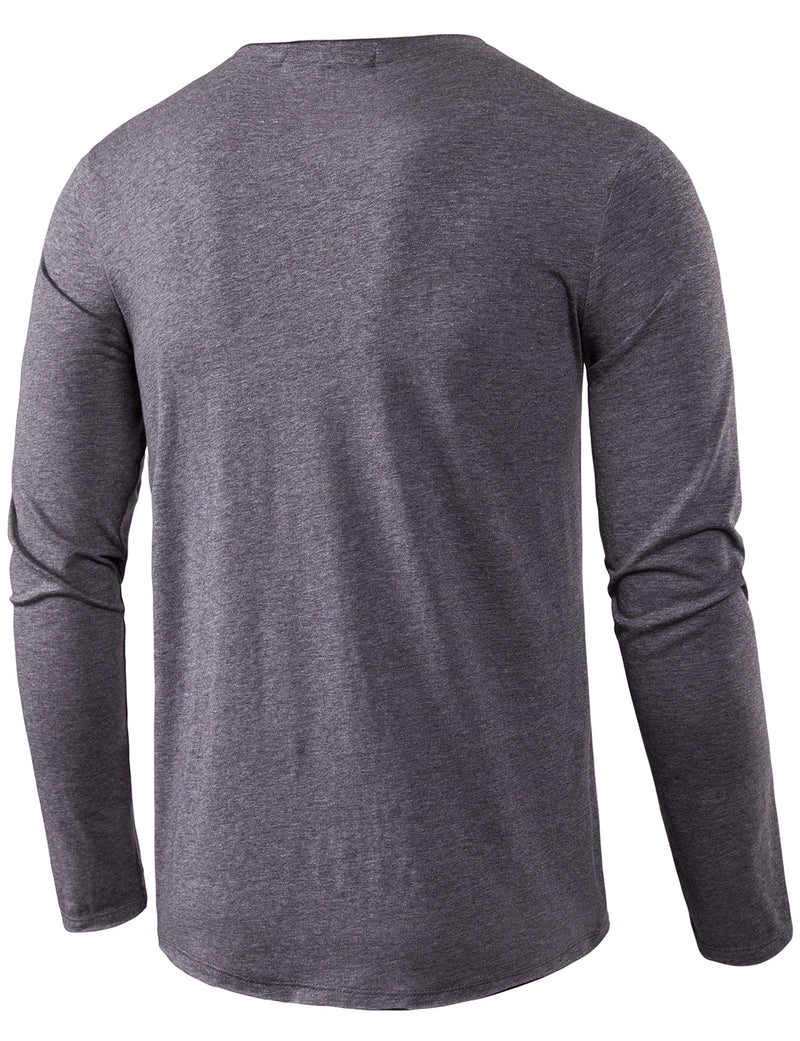 Men's Casual Solid Color Long Sleeve T-shirt