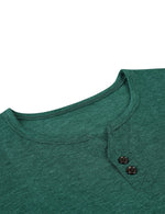 Men's Casual Solid Color Short Sleeve Henley T-shirt