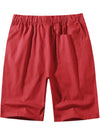 Men's Casual Solid Color Breathable Cotton Shorts