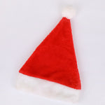 Red Plush Xmas Party Holiday Christmas Hat For Adults Unisex