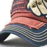 Men's Fashion Letter Rivet Fist Pattern Casual Cap