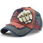 Men's Fashion Letter Rivet Fist Pattern Casual Cap