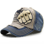 Men's Fashion Letter Rivet Fist Pattern Casual Cap