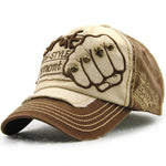 Men's Fashion Letter Rivet Fist Pattern Casual Cap