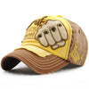 Men's Fashion Letter Rivet Fist Pattern Casual Cap