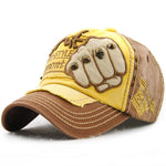 Men's Fashion Letter Rivet Fist Pattern Casual Cap