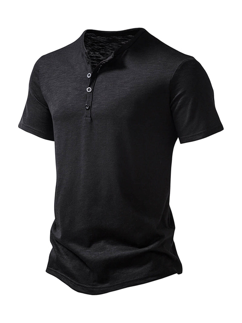 Men's Solid Color Casual Short Sleeve T-Shirt