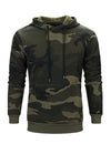 Men's Camo Long Sleeve Pullover Hoodie Fall Winter Sweatshirts