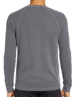 Men's  Solid Color Henry Collar Long Sleeve Casual T-Shirt