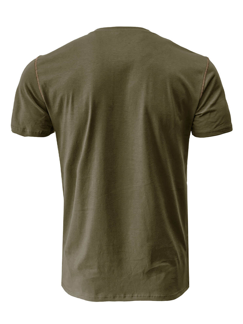 Men's Casual Summer Solid Color Pocket Short Sleeve T-Shirt
