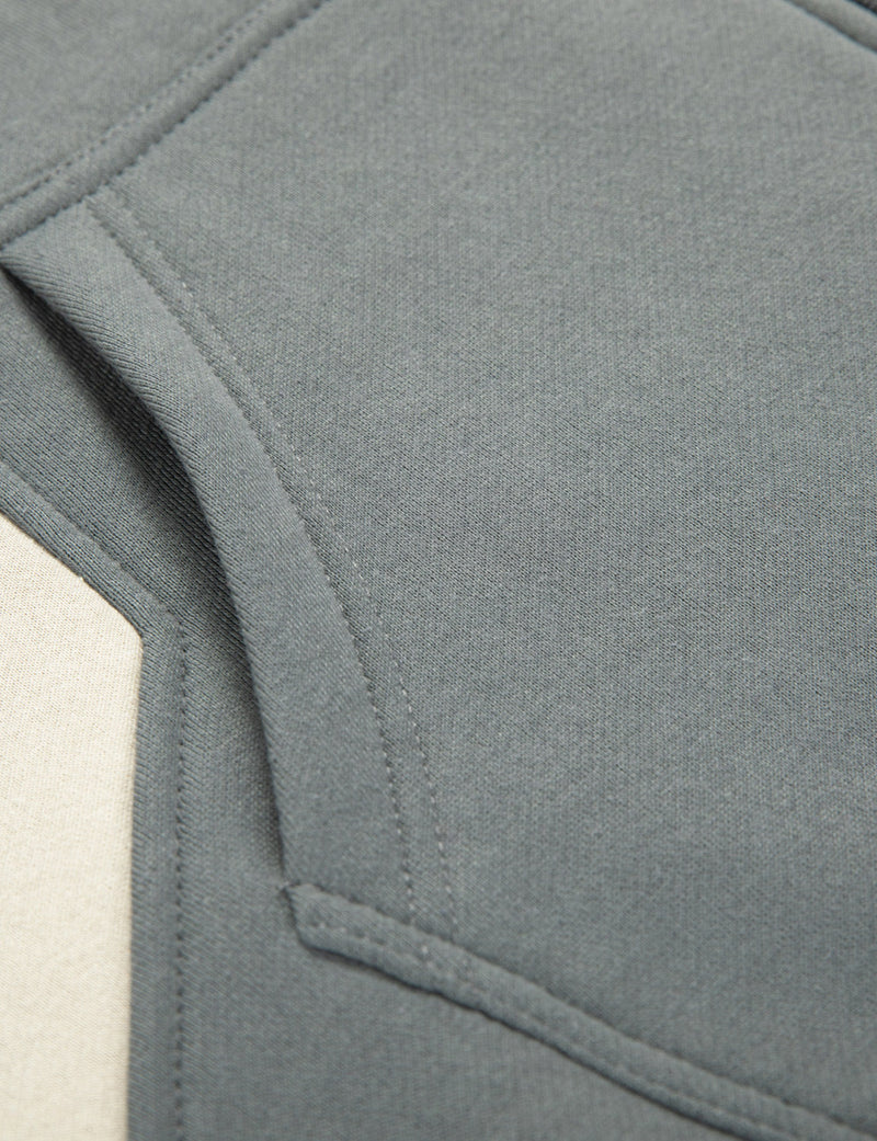 Men's Casual Color Block Long Sleeve Full-Zip Hoodie Zip Sweatshirt