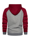 Men's Color Block Long Sleeve Casual Fall Winter Full-Zip Hoodie Zip Sweatshirt