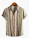 Bundle Of 3 | Men's Breathable Retro Short Sleeve Cotton Shirts