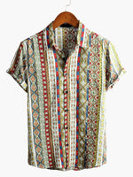 Bundle Of 3 | Men's Breathable Retro Short Sleeve Cotton Shirts