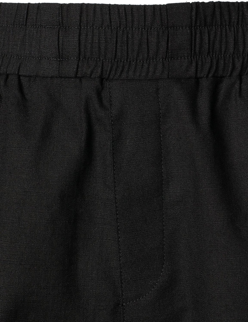 Men's Solid Color Linen Cotton Casual Shorts
