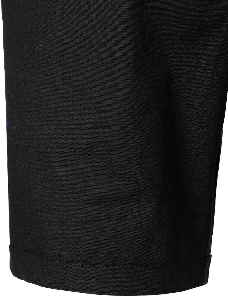 Men's Solid Color Linen Cotton Casual Shorts