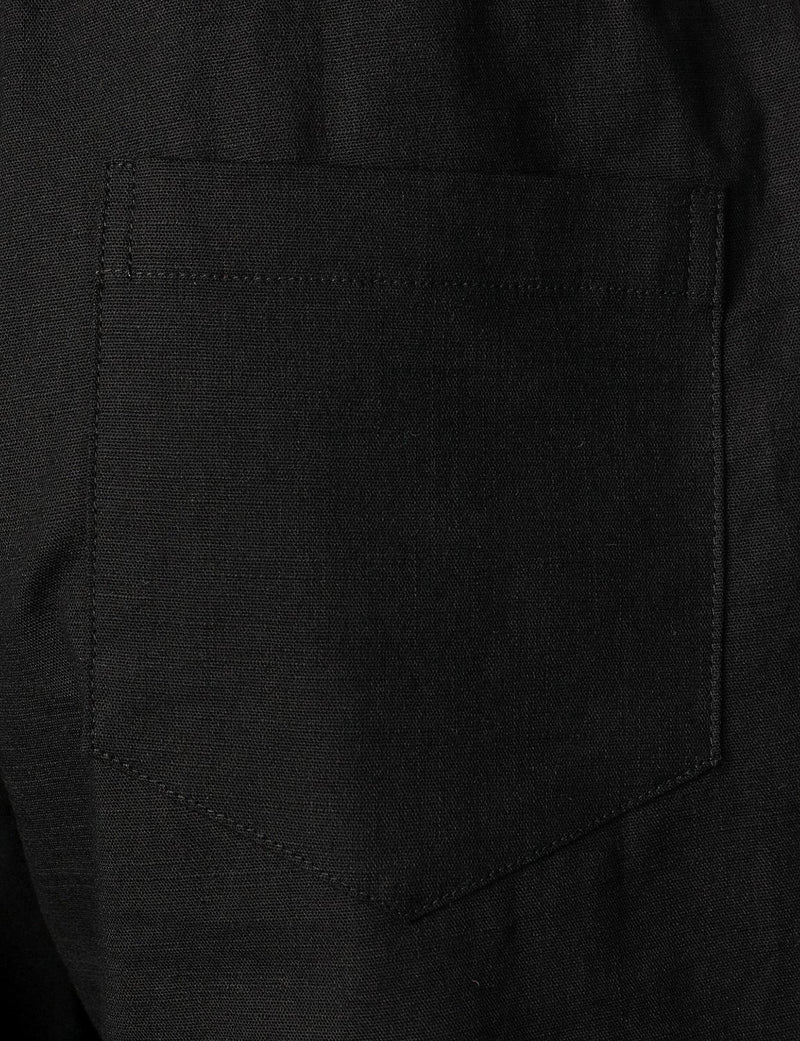 Men's Solid Color Linen Cotton Casual Shorts
