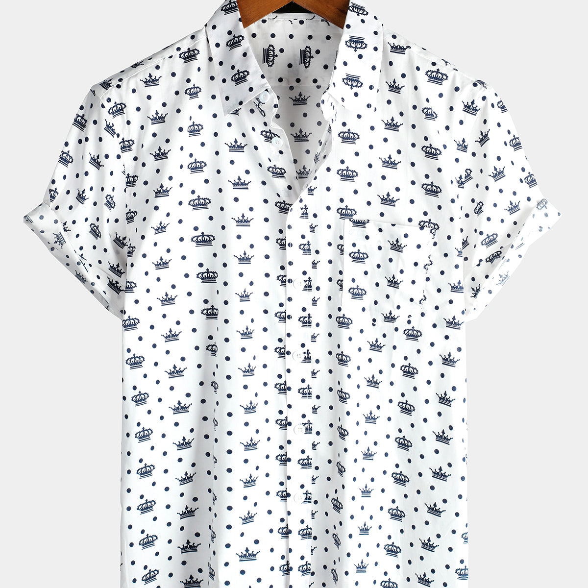 Men's Holiday Casual Cotton Short Sleeve Shirt