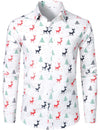 Bundle Of 3|Men's Printed Regular Fit Festive Long Sleeve Shirt