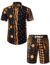Men's Cotton Vintage Boho Shirt & Shorts Set