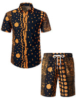 Men's Cotton Vintage Boho Shirt & Shorts Set