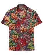 Men's Retro Button Summer 70s Short Sleeve Shirt