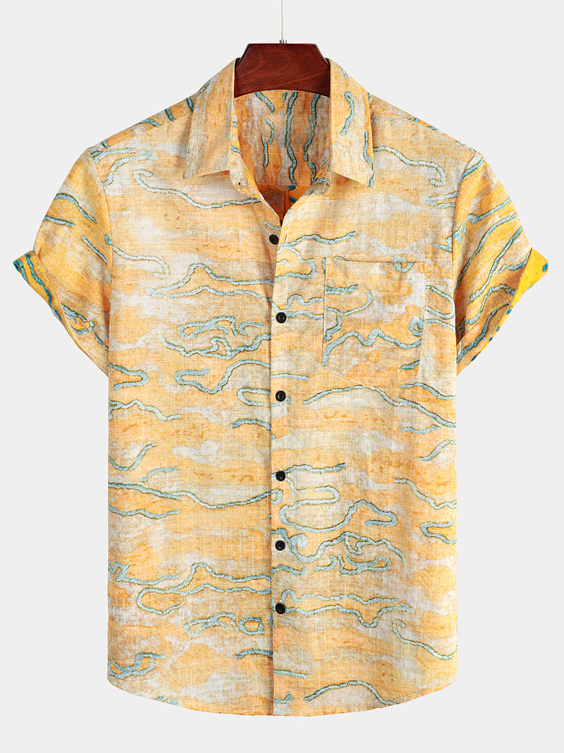 Men's Casual Holiday Pocket Rero Shirt
