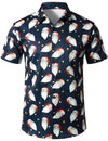 Men's Funny Santa Christmas Vacation Short Sleeve Shirt