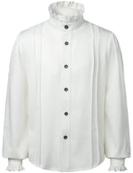 Mens Ruffle Pirate Shirts Medieval Renaissance Cosplay Costume Steampunk Victorian Tops