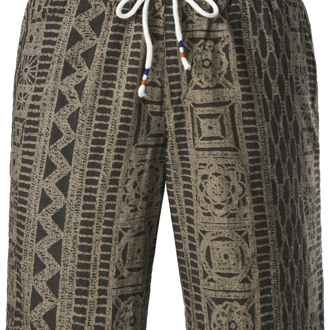 Men's Casual Vintage Boho Breathable Cotton Brown Shorts