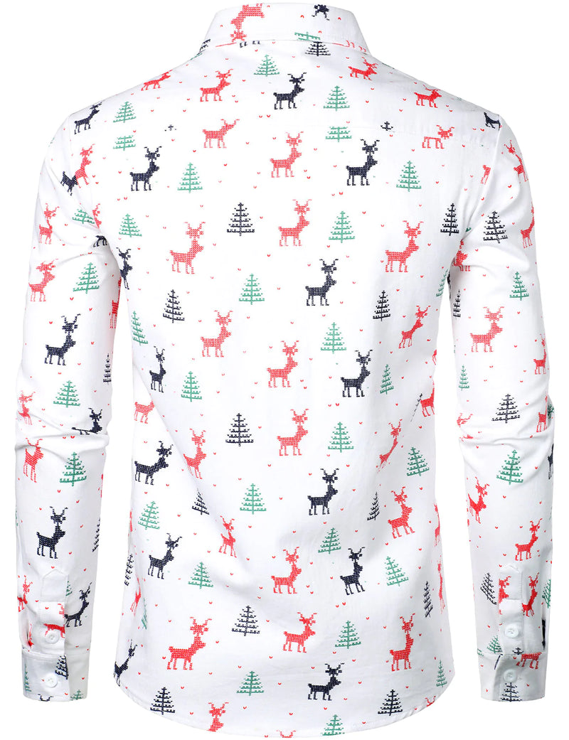 Bundle Of 3|Men's Printed Regular Fit Festive Long Sleeve Shirt