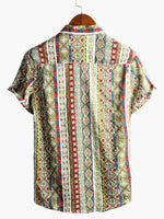 Bundle Of 3 | Men's Breathable Retro Short Sleeve Cotton Shirts