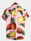 Men's Casual Pineapple Pattern Cotton Shirt