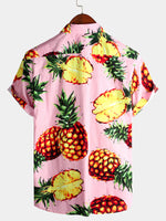 Men's Casual Pineapple Pattern Cotton Shirt