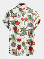 Men's Short Sleeve Floral Tropical Hawaiian Shirt