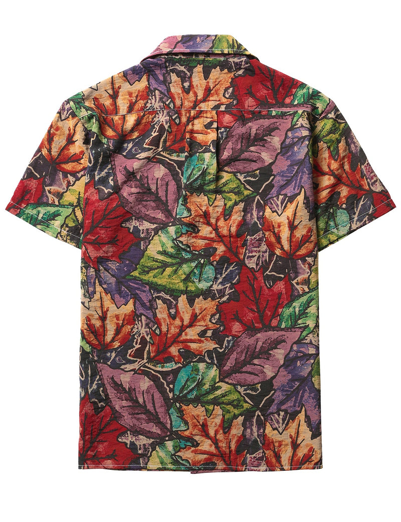 Men's Retro Button Summer 70s Short Sleeve Shirt