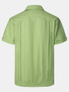 Men’s Pocket Linen Cuban Guayabera Summer Camp Button Up Short Sleeve Casual Shirt