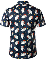 Men's Funny Santa Christmas Vacation Short Sleeve Shirt