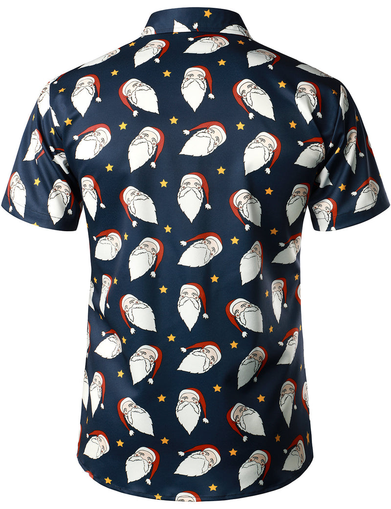 Men's Funny Santa Christmas Vacation Short Sleeve Shirt