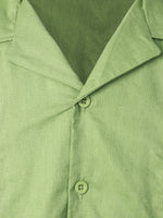 Men’s Pocket Linen Cuban Guayabera Summer Camp Button Up Short Sleeve Casual Shirt