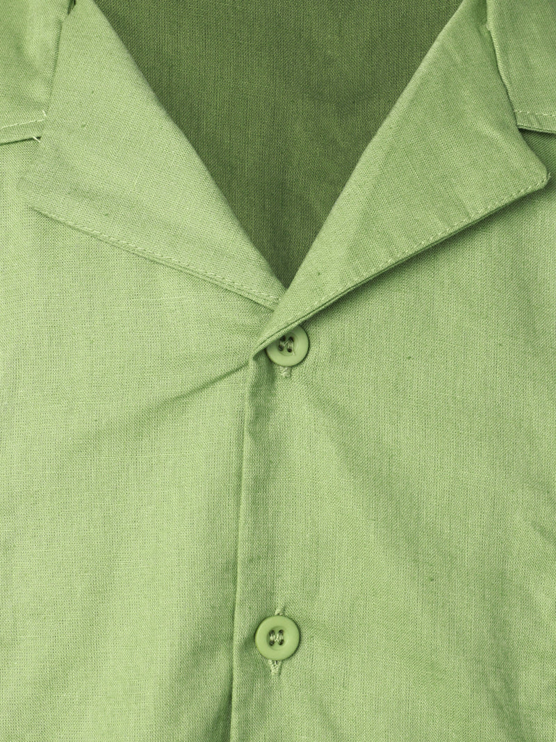 Men’s Pocket Linen Cuban Guayabera Summer Camp Button Up Short Sleeve Casual Shirt
