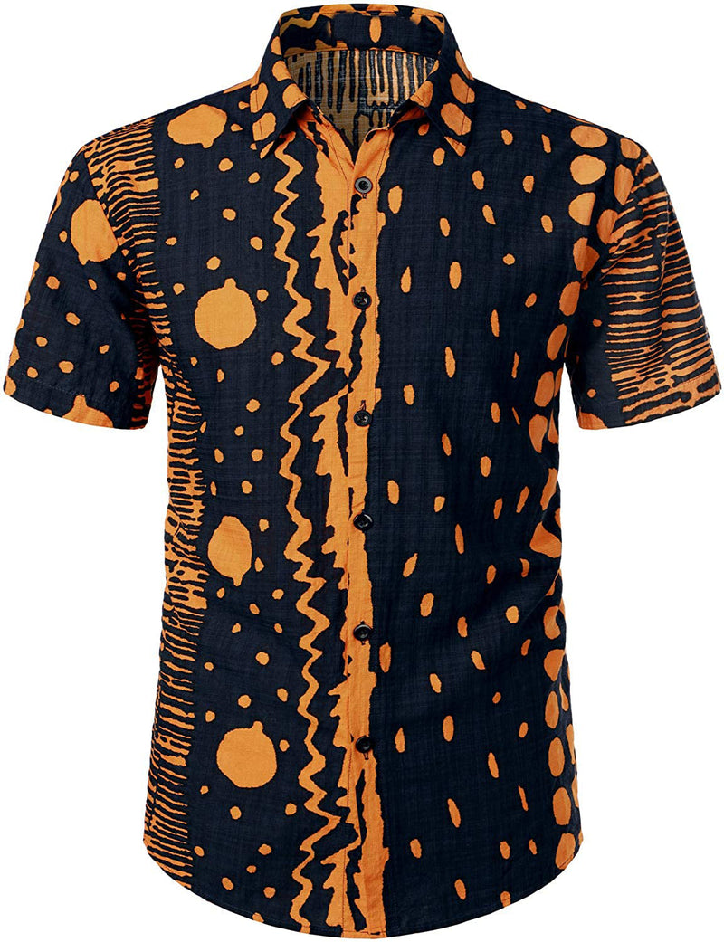 Men's Cotton Vintage Boho Shirt & Shorts Set