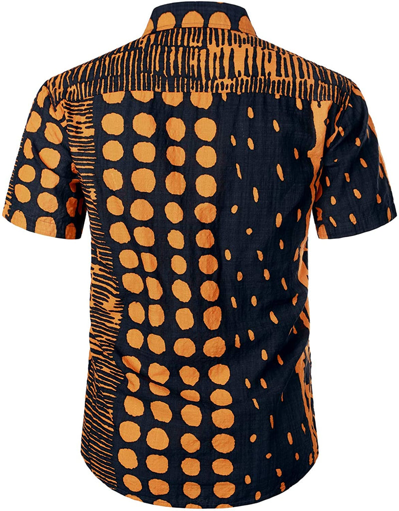 Men's Cotton Vintage Boho Shirt & Shorts Set